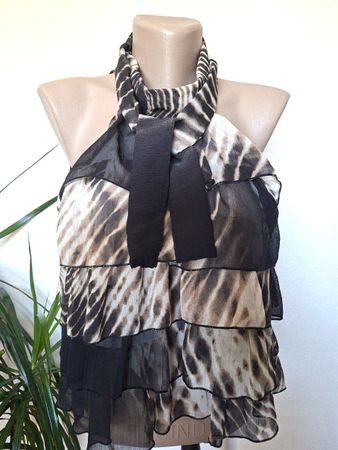 Haut à volant – motifs léopard - Taille M