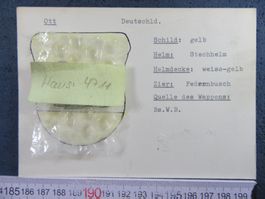 FAMILIENWAPPEN " OTT " DEUTSCHLAND KARTE CA.15X10cm ALT