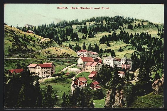 Cartoline postali: Rigi-Klösterli, Teilansicht und First – Usato da Berlin venduto da bartko-reher