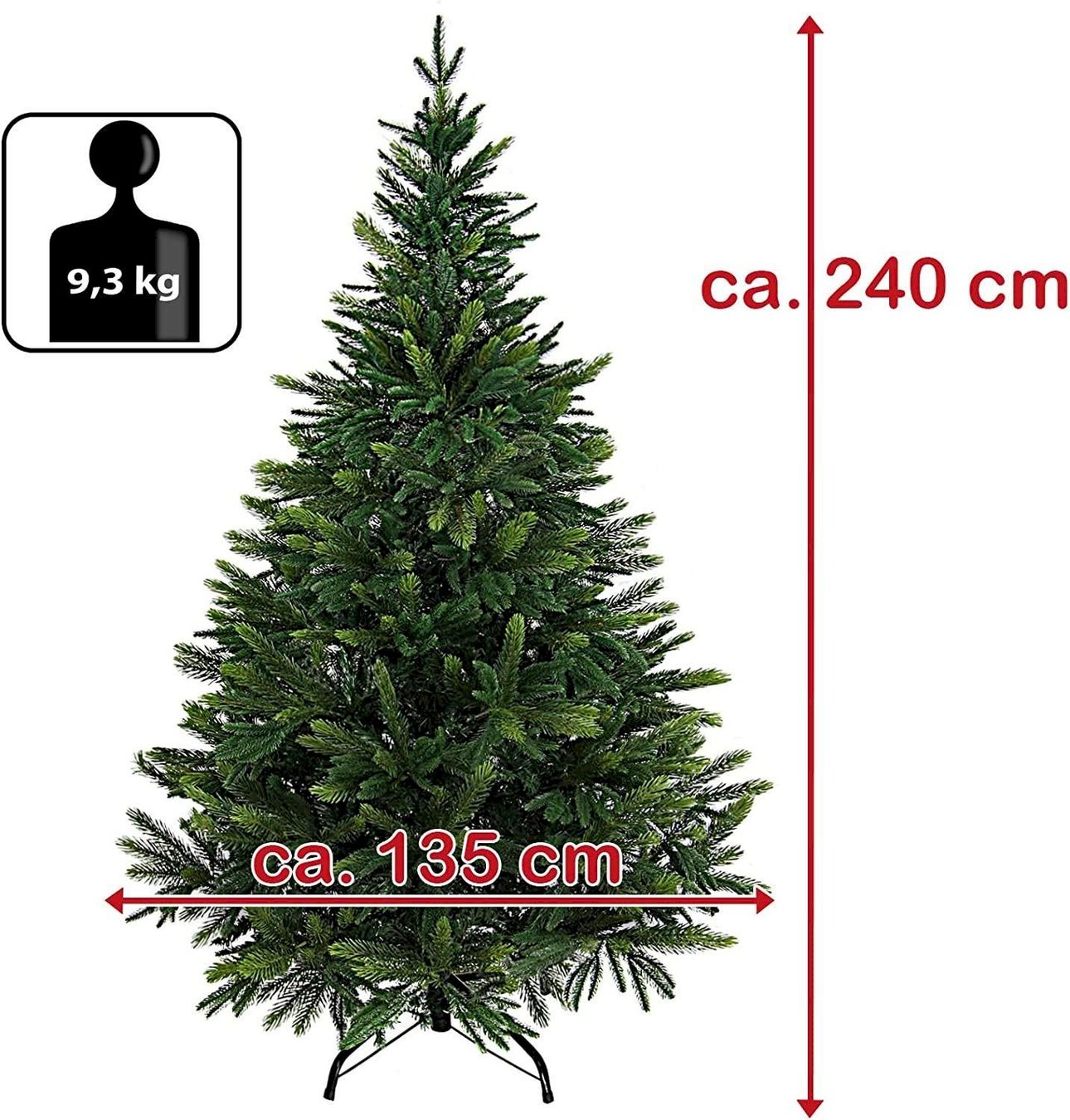 Alberi di Natale: Weihnachtsbaum 240cm MittelgrünDouglasie – Nuovo e nell'imballaggio originale da Bottighofen venduto da zaap 3