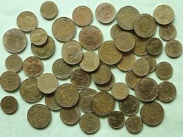 France: Lot (1) de 50 pièces centimes, 1962 - 1997