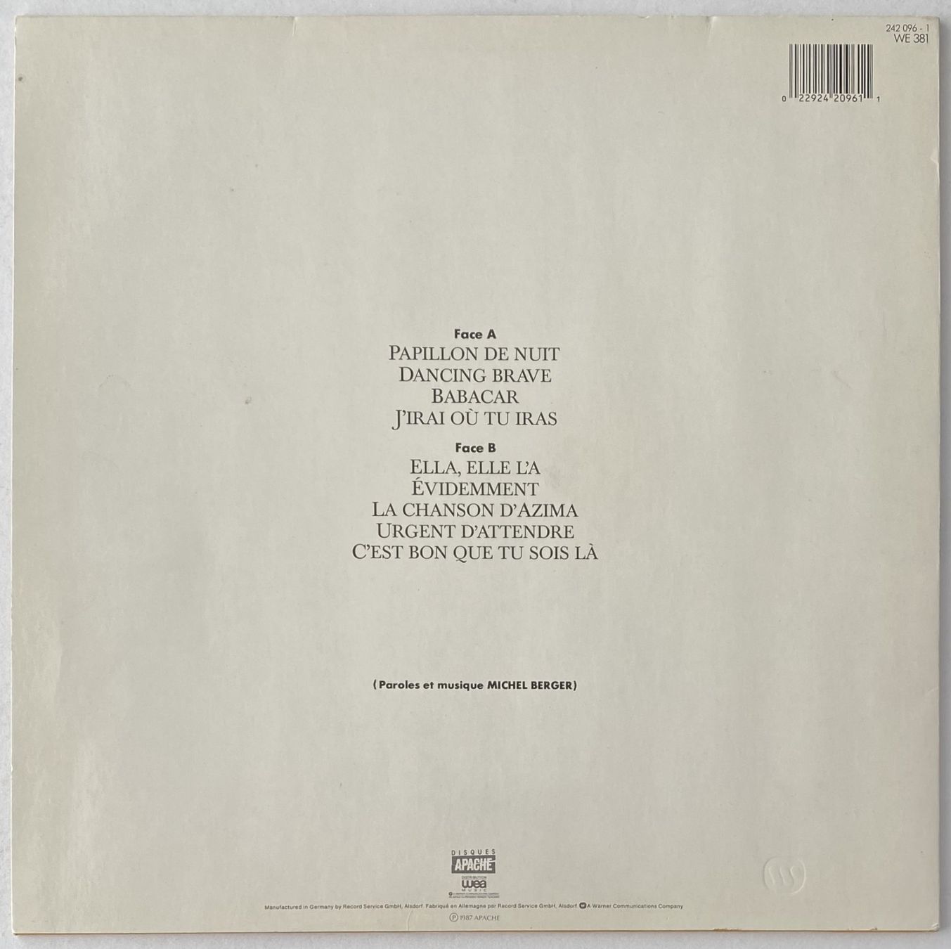 Dischi in vinile: France Gall, Babacar – Usato da Flums venduto da Empe1 1
