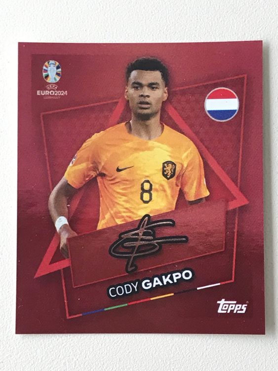 Topps Euro 2024 Cody Gakpo NED SP Gold Deutsche Edition (Neu (gemäss