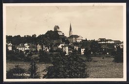 AK Uster, Teilansicht mit Kirche, 1928