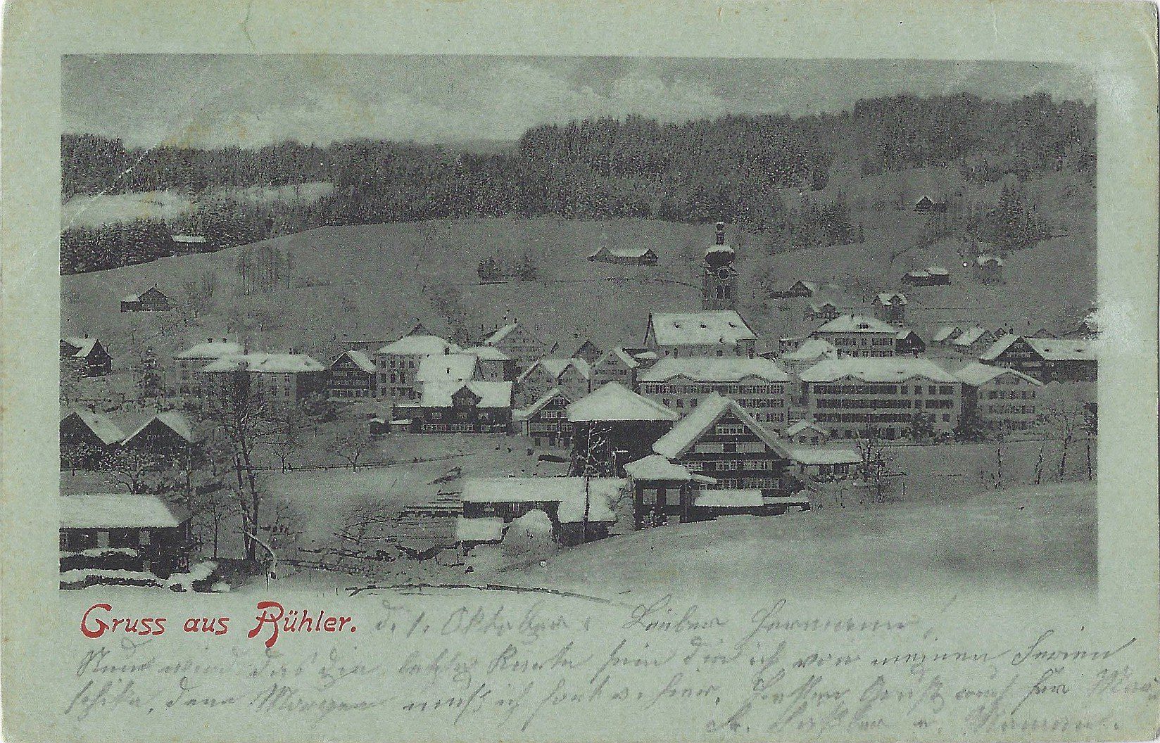 Ansichtskarten: Gruss   aus   Bühler. – Gebraucht aus Bütschwil von Jackson1A
