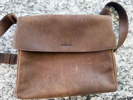 Dothebag Ledertasche Messenger naturbraun