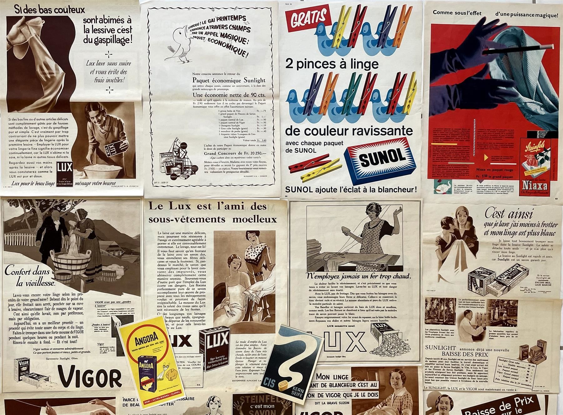 Grafica & Litografie: Waschmittel / Lessive - 38 alte Werbungen / Publicités – Usato da Savagnier venduto da Ne2065 2