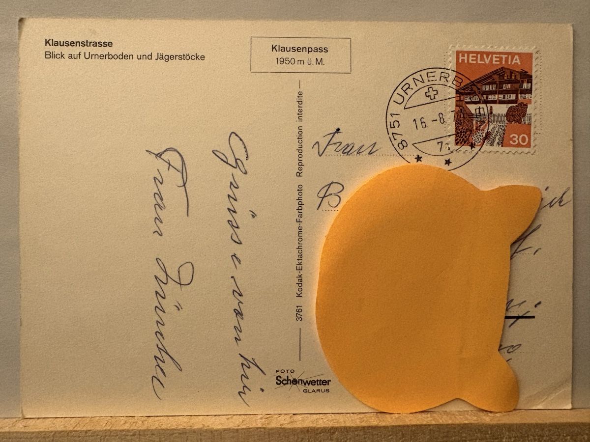 Cartoline postali: AK von Klausenstrasse Klausen Pass – Usato da Rümlang venduto da Kartenpost1 1