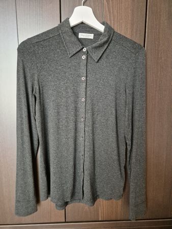 Marc O’Polo Damen Bluse / Shirt Dunkelgrau Meliert – Gr. S