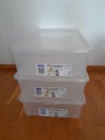 3x grosse (30 l) Rotho Aufbewahrungsboxen CLEAR mit Deckel