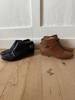 Deux paires de bottines cuir noir et marron Sezane Taille 39