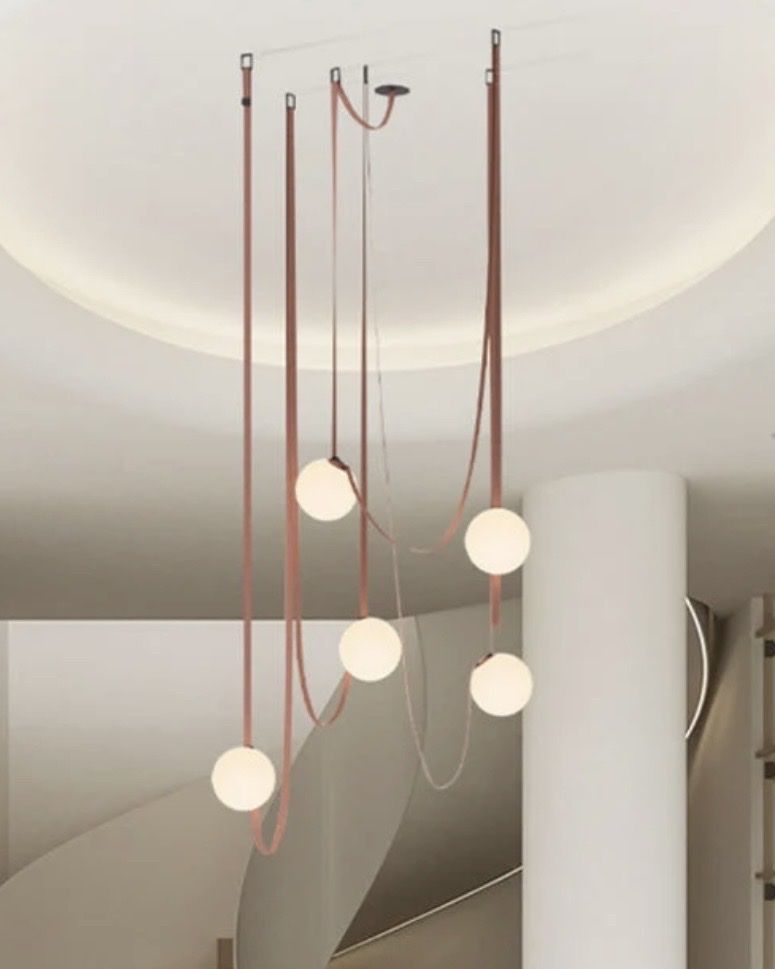 Lampen: WOMO Globe Leder Kronleuchter / Pendelleuchte (Design Lampe) – Neu (gemäss Beschreibung) aus Wallisellen von julienj1989 3