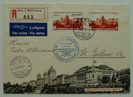 1943, F36+B21 Mischfrankatur, FDC passend illustriert