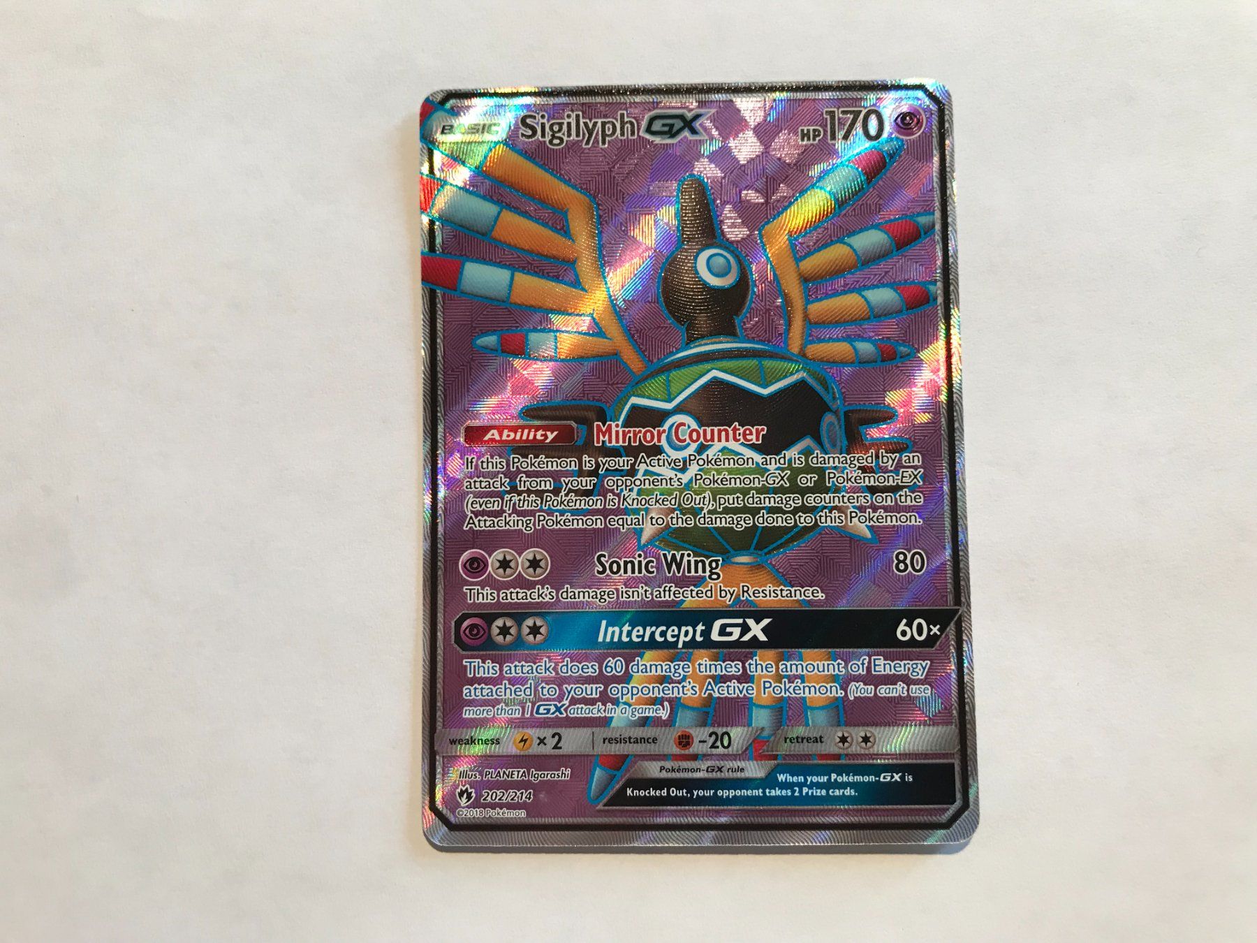 Pokémon Sammelbilder & Trading cards: Sigilyph GX Fullart Lost Thunder EN – Gebraucht aus Hagendorn von Pokecollectorch 1