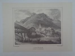 Splügen - Kunstdruck von W. Lang nach L. Rohbock