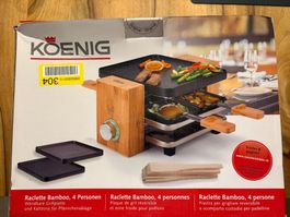 Raclette Grill Koenig Bamboo für 4 Personen guter Zustand