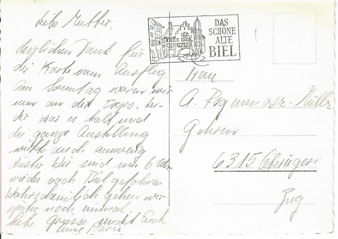 Cartoline postali: Biel – Usato da Hochdorf venduto da Ziegel-16 1