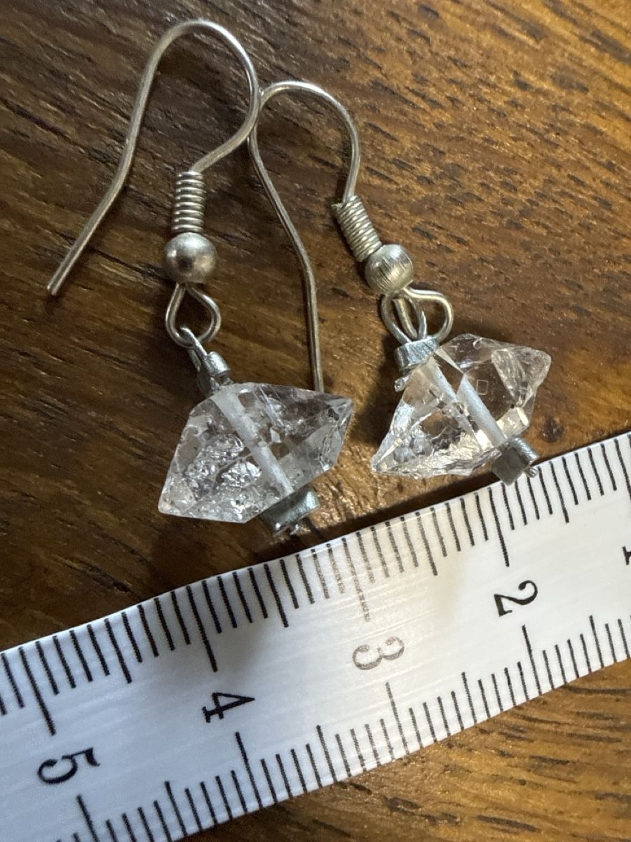 Mineralien & Heilsteine: Herkimer Kristall Ohrringe – Neu (gemäss Beschreibung) aus Oberhof von RealStone 3