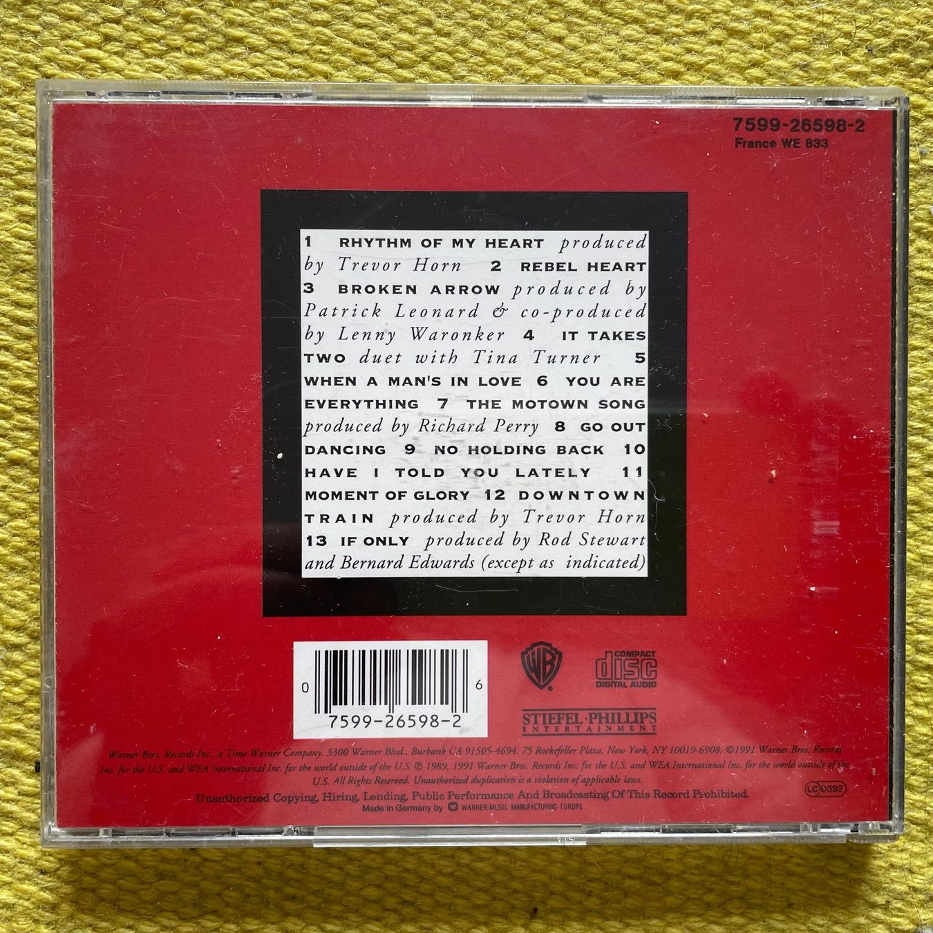 CD: ROD STEWART-VAGABOND HEART – Usato da Rorschacherberg venduto da CD-Roli 1