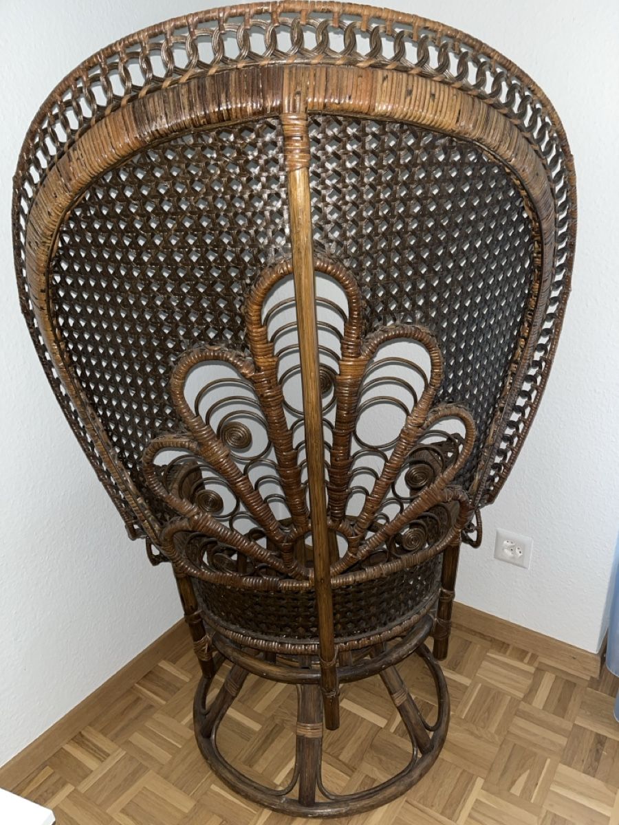 Poltrone: Drehbarer Vintage Rattansessel – Usato da Wangen b. Olten venduto da break72 6