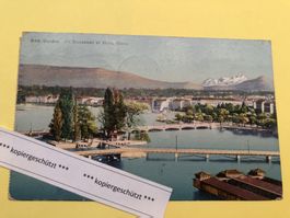 Genéve, Ile Rousseau et Mont Blanc