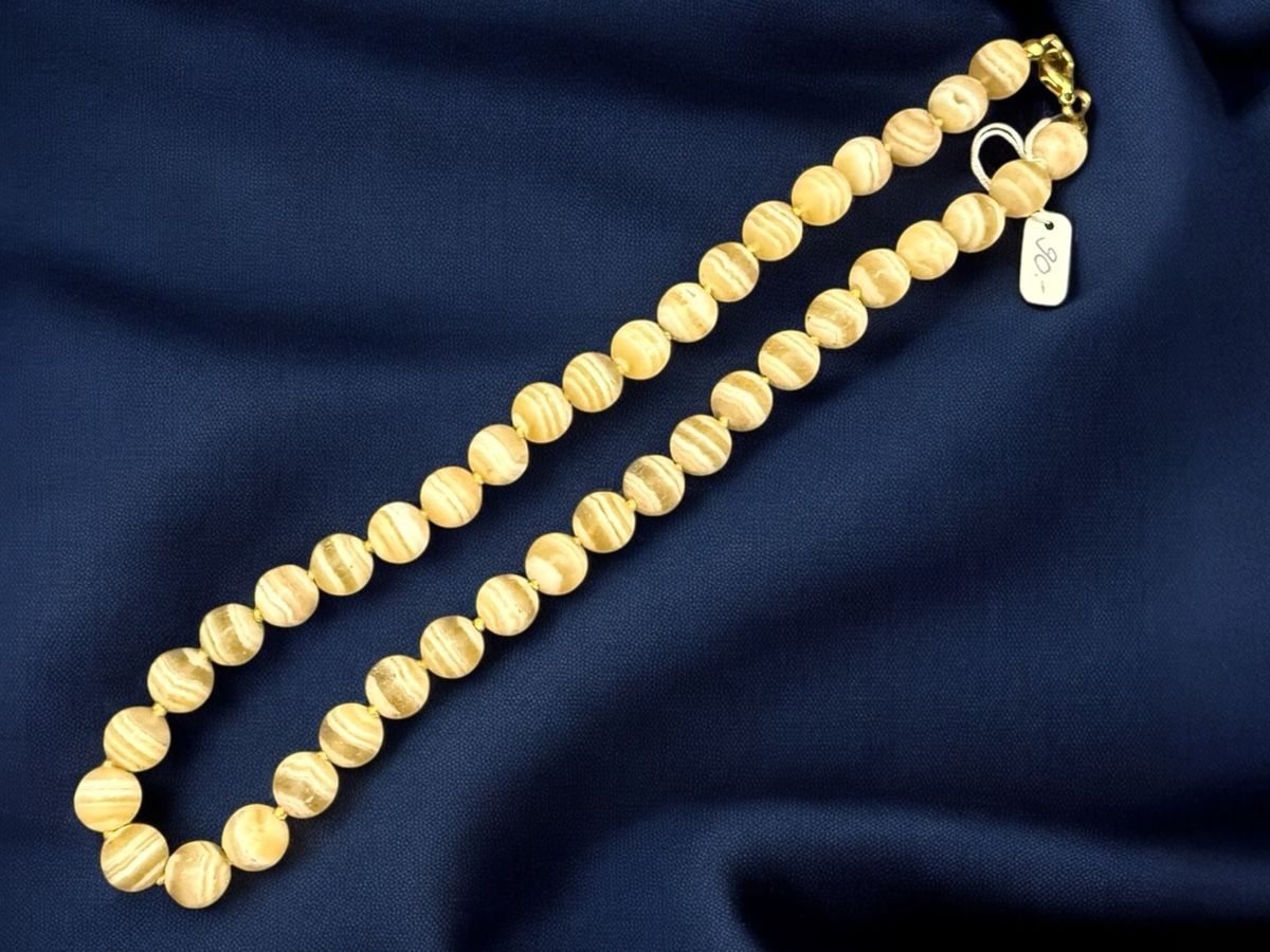 Catenine: Aragonit-Perlenkette, Gelbtöne – Usato da Lamone venduto da LaCantinaMagica 4