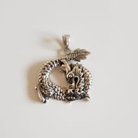 Drachen 925 Silberanhänger Länge 3cm/ Breite 2,5 cm NEU