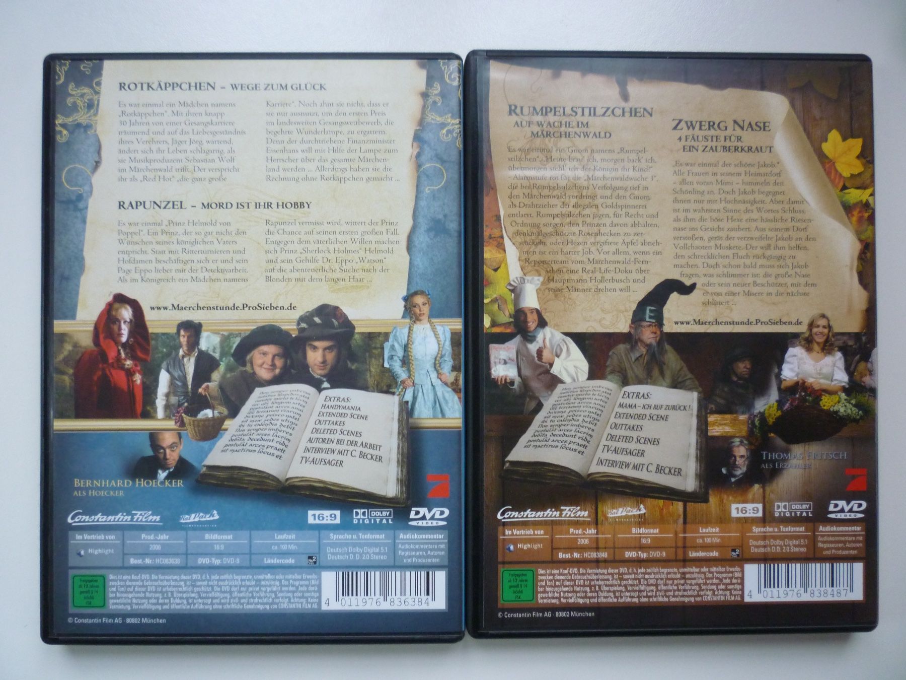 Alle DVDs: Die Märchenstunde Vol. 1-4 - 4 DVD ProSieben Märchenstunde – Gebraucht aus Münchenstein von antares09 1