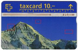 10.- Mönch - Schalter Taxcard mit ABART