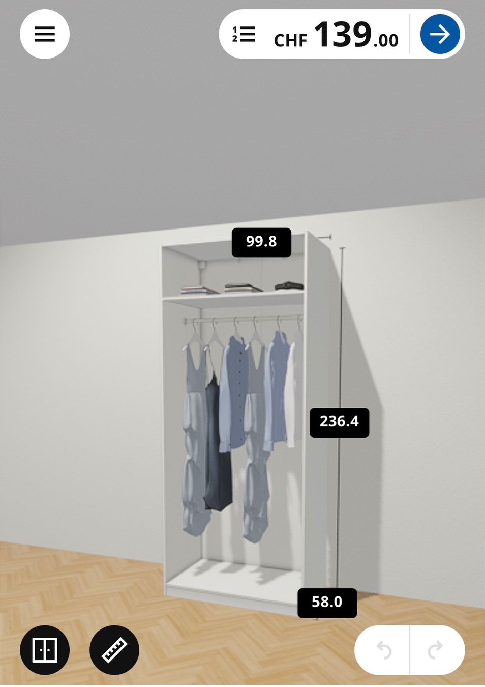 Ikea Armoires: Ikea PAX 100x236 – D'occasion à Zürich par o11_kp65