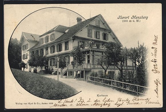 Cartes postales: AK Menzberg, Kurgäste am Kurhaus – D'occasion à Berlin par bartko-reher
