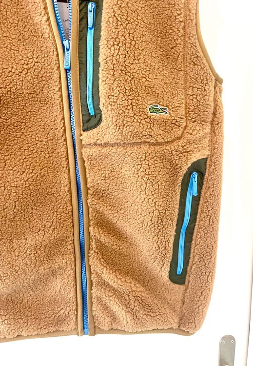 NEU: Lacoste Men's Sherpa Fleece Vest BLOUSON Jacke XS (Neu