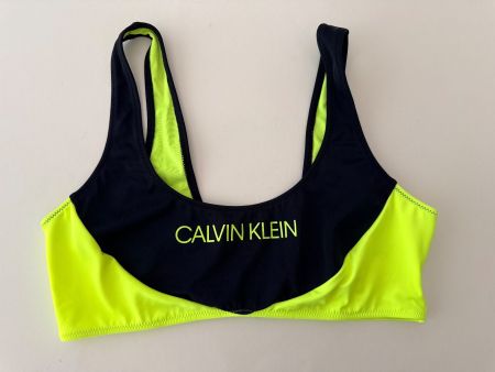 CALVIN KLEIN, Bikini-Oberteil, Grösse M, Neongelb/Schwarz