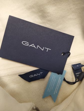 GANT felpa bianco sporco / beige chiarissima NUOVA