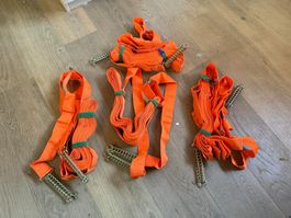 4x Peggy Peg Signal-Sturmgurte mit Entlastungsfedern – neu
