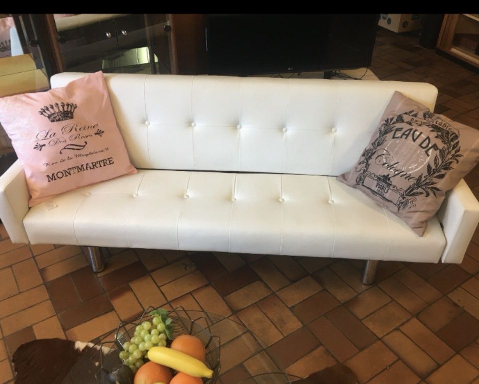 Divani: Sofa Leder Weiss  – Usato da Olten venduto da Lara1967 1