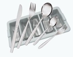 Besteckkasten: 200-teiliges Edelstahl Besteckset für 40 Pers