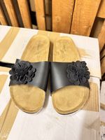 Graceland Sandalen Schwarz mit Blume, Gr. 42, neuwertig!