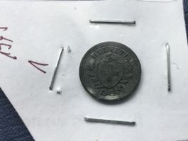 1 Rappen 1945 ungereinigt