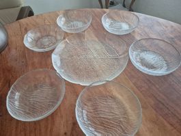 6 Glas Schalen Set Blatt Design 1 Schale Grösse L 6 Schal...