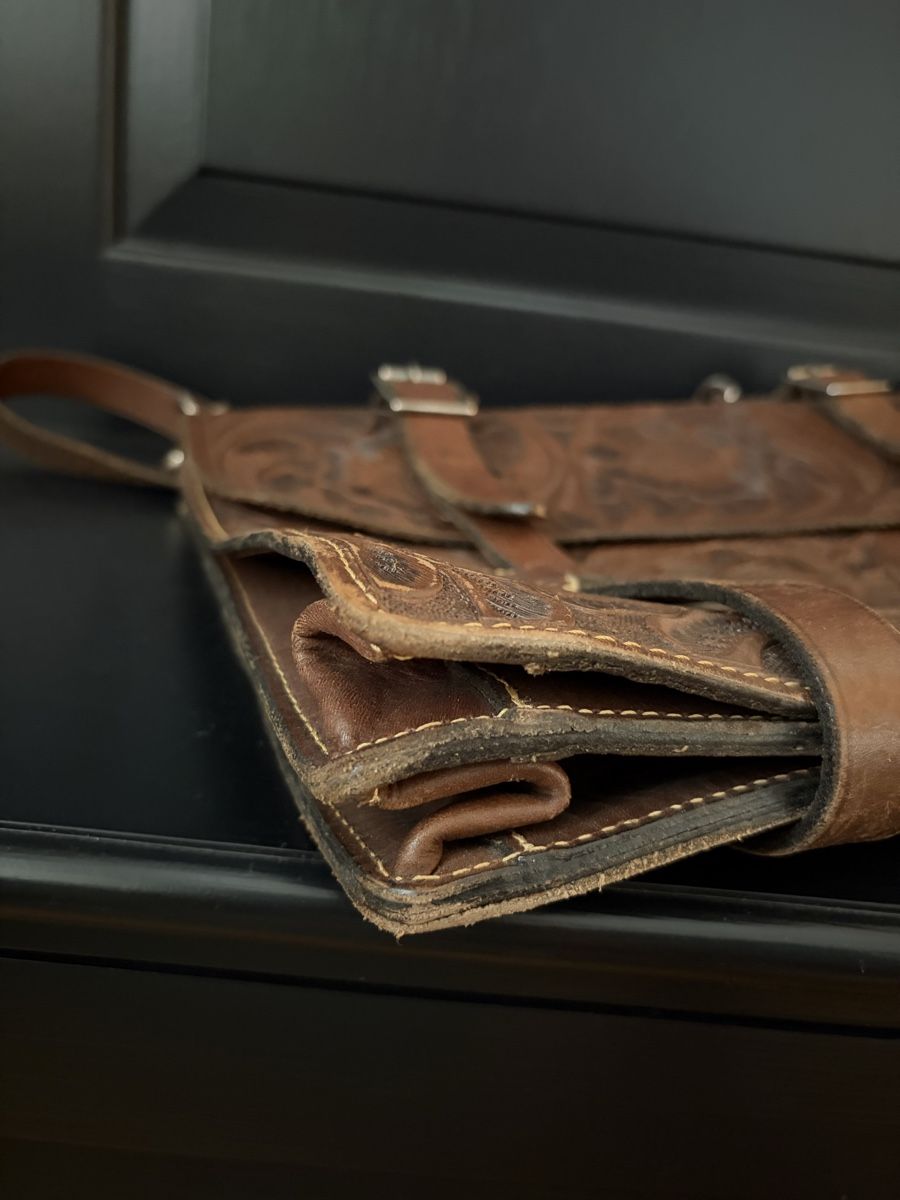 Ralph Lauren Koffer & Taschen: RRL Double Ralph Lauren Hand Tooled Leather Briefcase – Neu (gemäss Beschreibung) aus zug von alw_5lk9 9