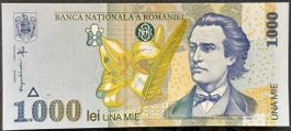 Rumänien 1000 Lei Banknote, 1996, UNC, Rarität!