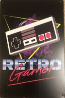 Retro Gamer Blechschild Super Nintendo Atari Sega Konsole
