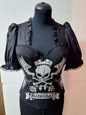 Neu: Bustier "Kimikal" mit Skull /Oktoberfest /Gothic XL-42