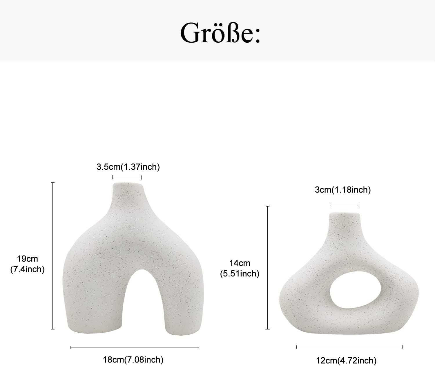 Vasen & Gefässe: Weiße Keramikvase 2er-Set – Neu und originalverpackt aus Nuglar von SaleRitter 1