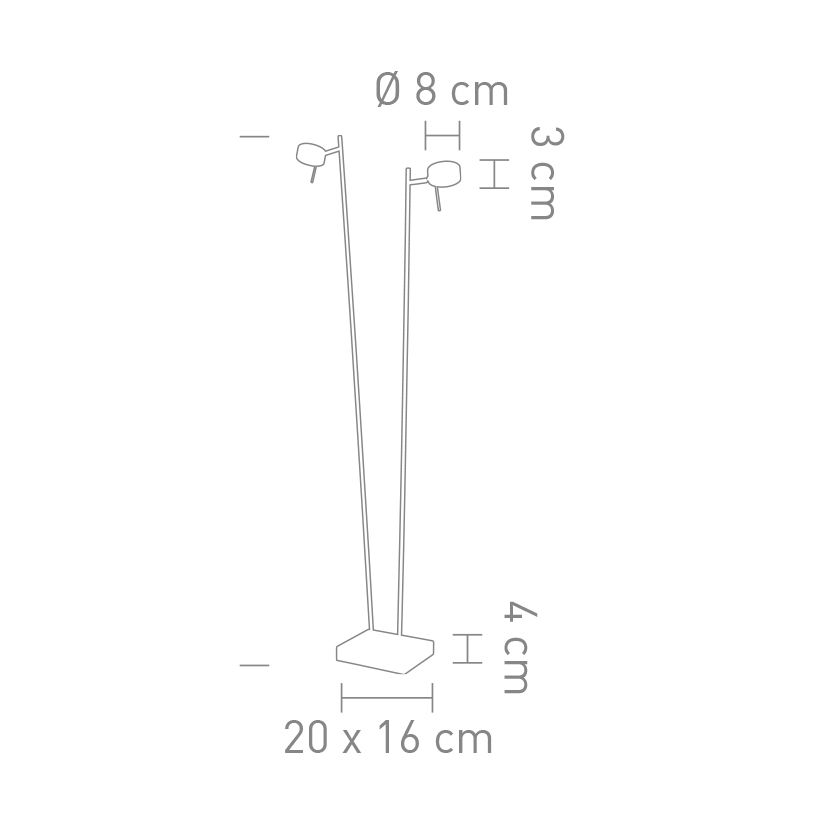 Lampade: LED Stehleuchte, 2er Strahler, Dimmbar – Nuovo (secondo la descrizione) da Kreuzlingen venduto da Smart-Light 3