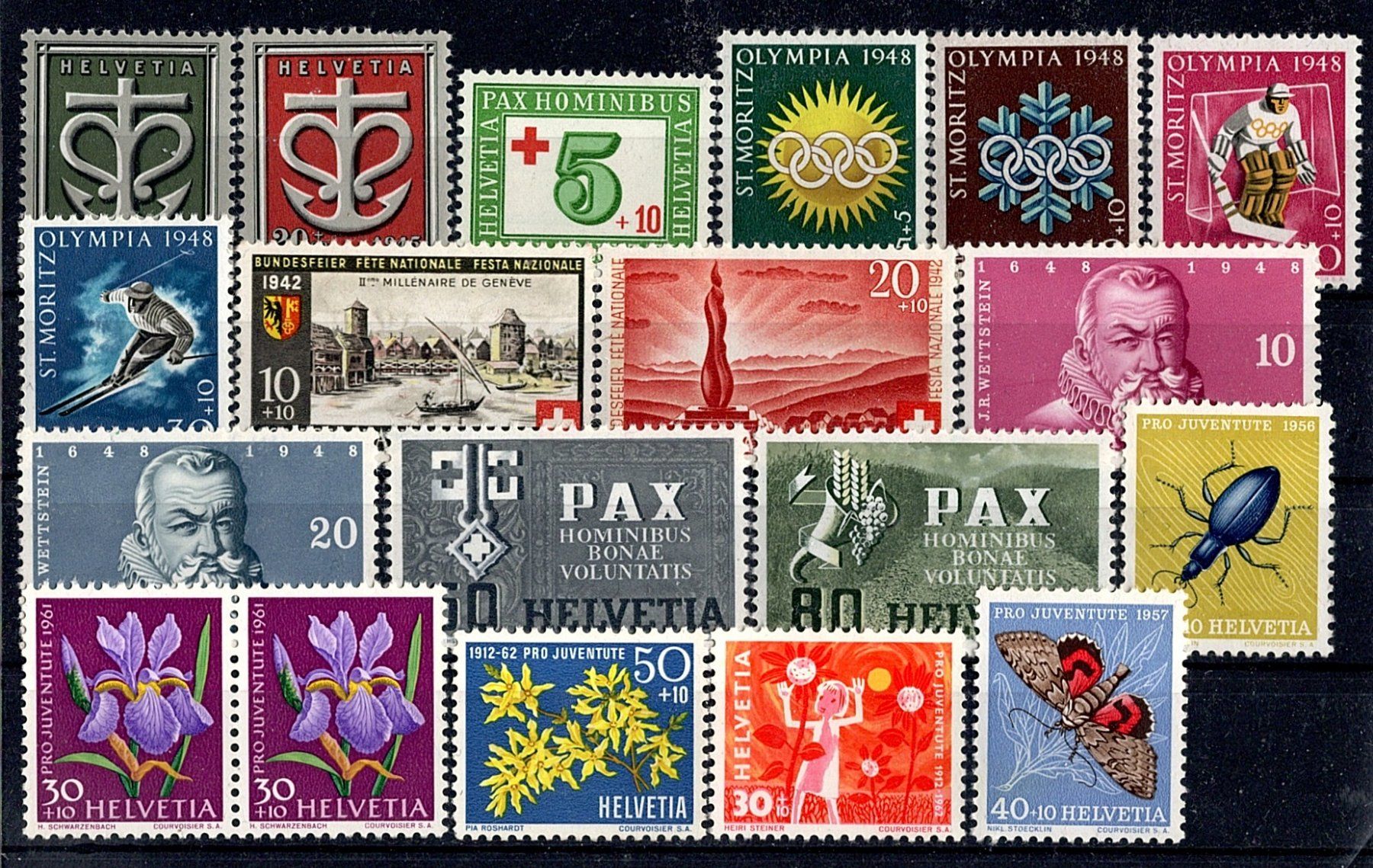 Tutti i francobolli: Sammlung Schweiz (750) – Nuovo (secondo la descrizione) da Burgdorf venduto da blinky01