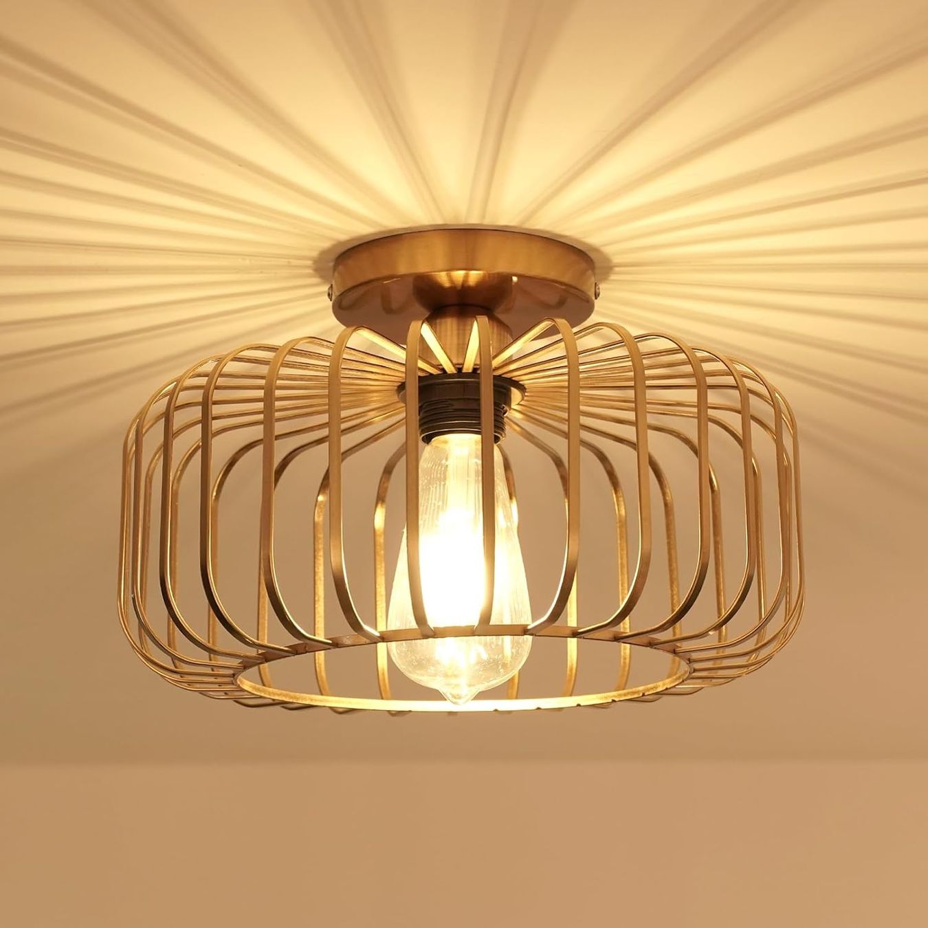 Lustres & lampes de plafonds: Vintage Deckenlampe Metall Gold E27 – Neuf avec emballage d'origine à Gossau ZH par amzbud 3