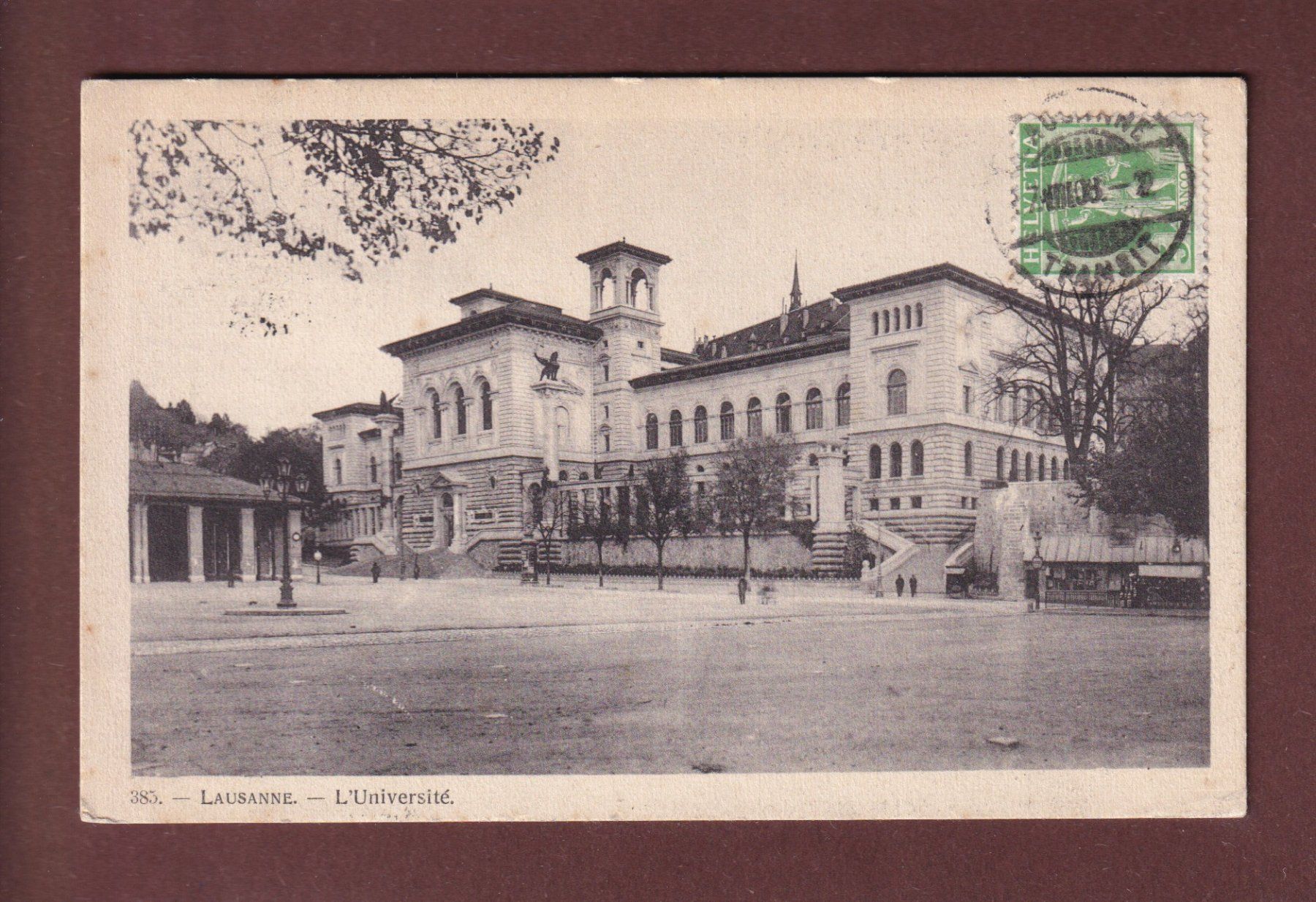 Ansichtskarten: LAUSANNE - Université - 1908 – Gebraucht aus Pully von nicecards-shop