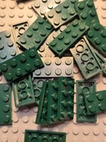 Lego 15x Platten 2x4 dunkelgrün (3020)